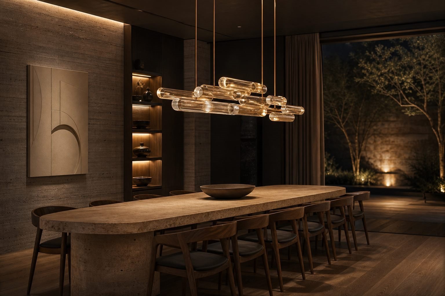 Indoor lighting in a considered room